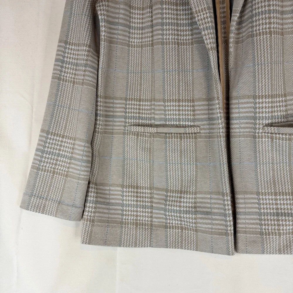 LIVERPOOL Women’s Size L Blazer Jacket Knit Houndstooth Plaid Stretch - Picture 4 of 16